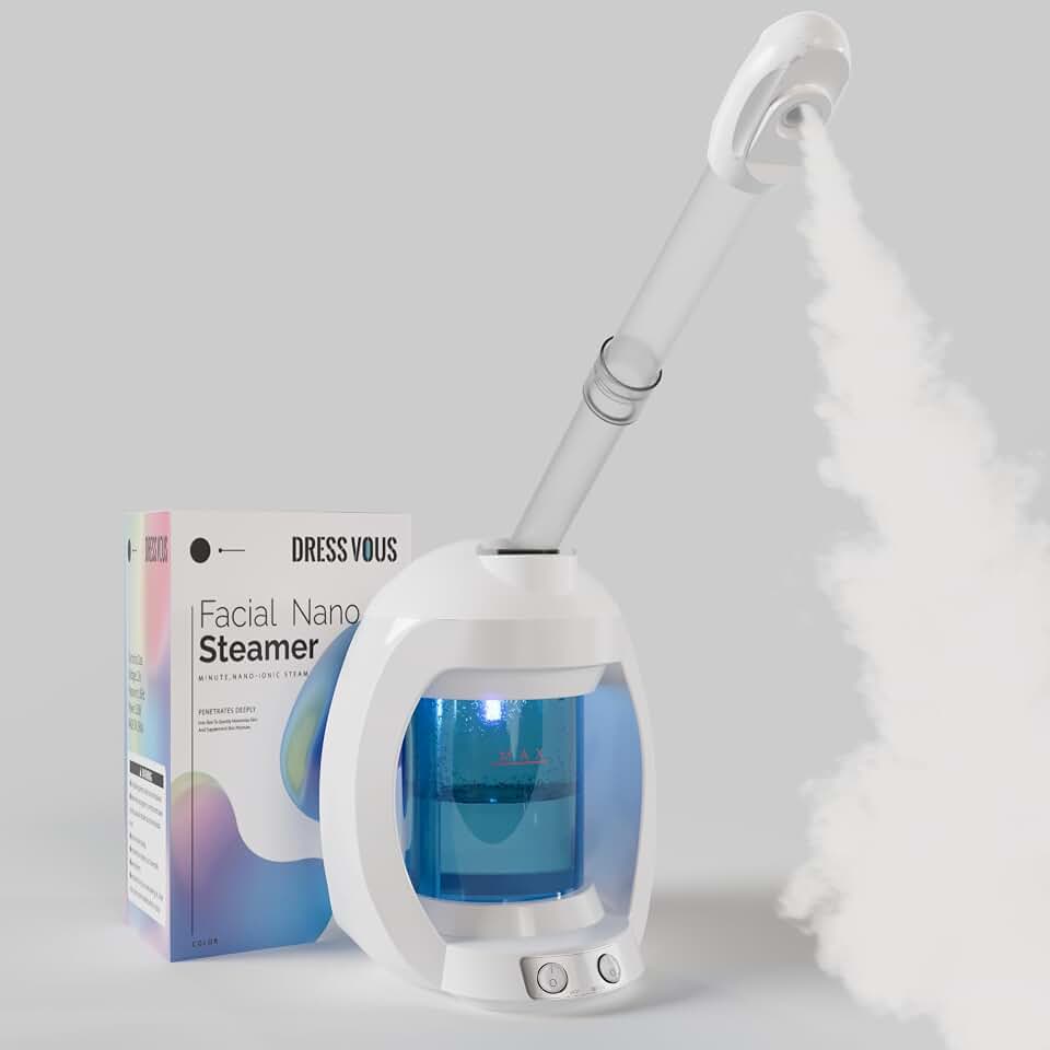 Facial Steamer, Face Steamer and Hair Steamer for Esthetician | Nano Ionic Ozone Portable Facial Steamer Professional for Home Facial Spa
