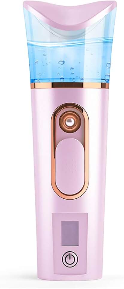 FANTEXY Nano Facial Mister with Skin Analyzer Moisture Tester | Portable Mini Cool Face Mist Steamer, USB, Handy Facial Sprayer, Eyelash Extensions, Face Moisturizing &amp; Hydration Refreshing