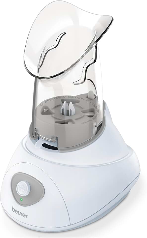 Beurer SI30 Steam Inhaler for Sinus Congestion &amp; Allergies, Drug-Free, Quick 3-5 Minute Setup, Ultra-Quiet, Face Steamer with Variable Steam Control, Universal Mask, FSA/HSA Eligible