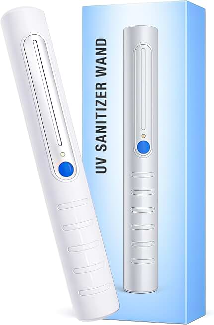 UV Sanitizer Wand - Portable UV Light Sanitizer for Room and Travel - 99.99% Ultraviolet Sanitizing Light, Handheld UV Sanitizing Lamp