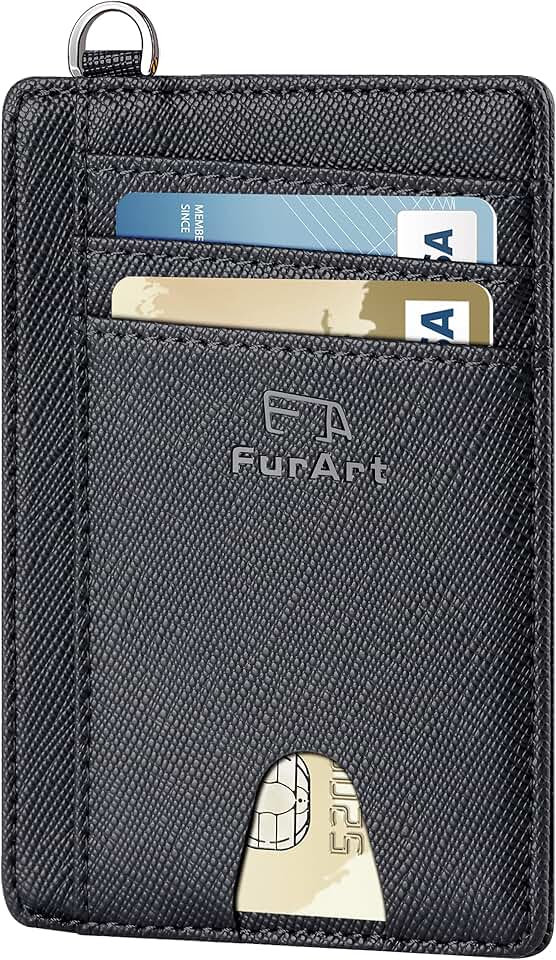 FurArt Slim Minimalist Wallet RFID Credit Card Holder for Men