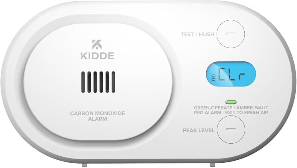 Kidde Carbon Monoxide Detector, AA Battery-Powered, COBD | Digital Backlit Display, LED Status Lights, Loud 85 dB Alarm, Lightweight and Portable for Travel or Home, 5th Edition