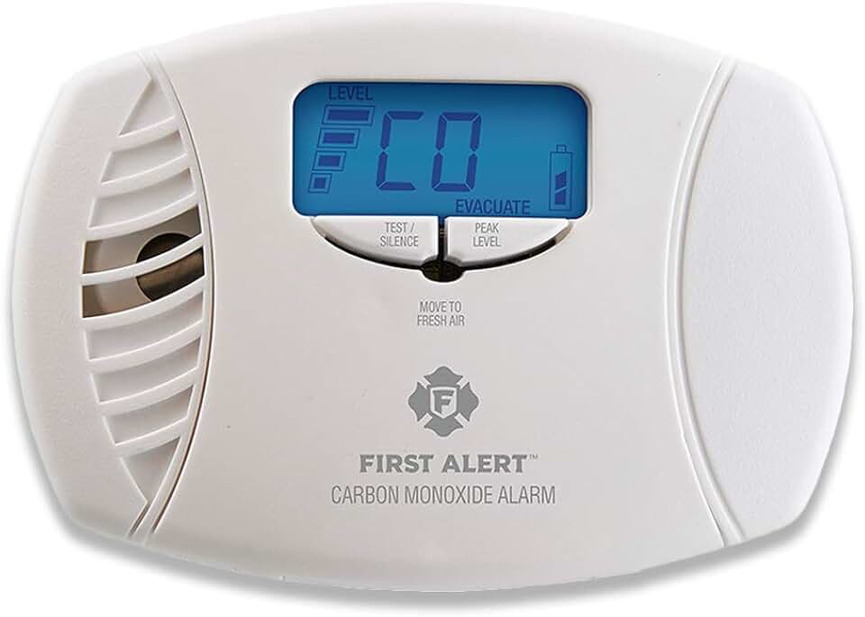 First Alert Plug in Carbon Monoxide Alarm with Digital Display | CO615, AA Battery Backup