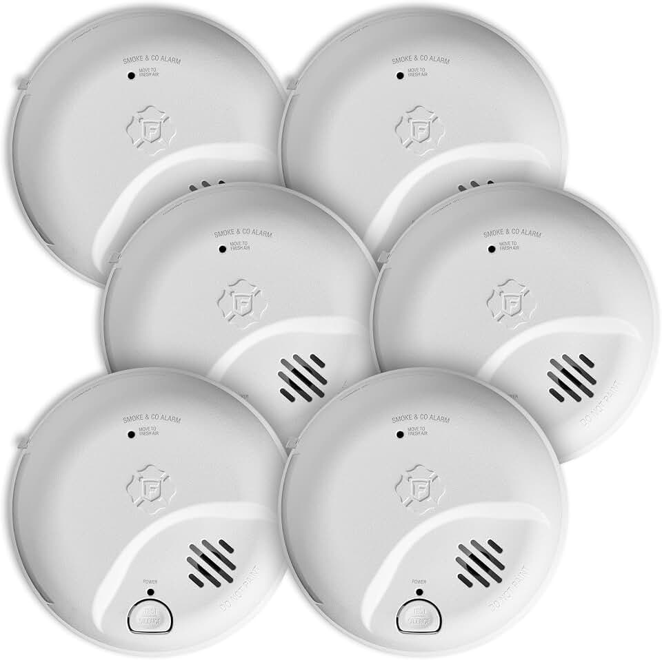 First Alert Hardwire Combination Smoke &amp; Carbon Monoxide Alarm | SMICO100-AC, 9V Battery Backup