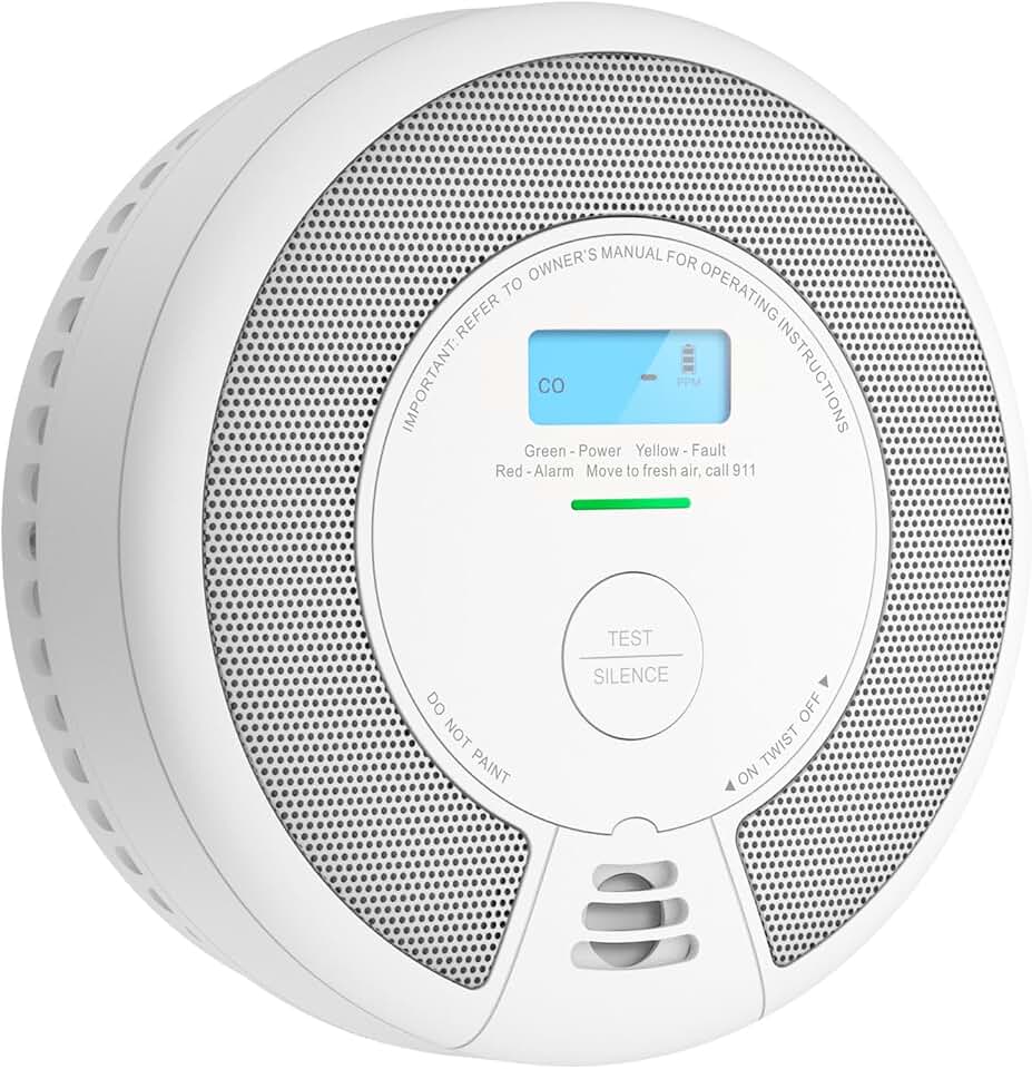 X-Sense Smoke Detector Carbon Monoxide Detector Combo, SC07, 1-Pack | 10-Year Sealed Battery (Not Hardwired), 2-in-1 Smoke &amp; CO Detection, LCD Display, UL 217 &amp; UL 2034 Certified GreenCircle Certified: Certified Energy Savings