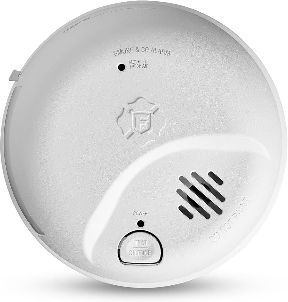 First Alert Hardwire Combination Smoke &amp; Carbon Monoxide Alarm | SMICO100-AC, 9V Battery Backup