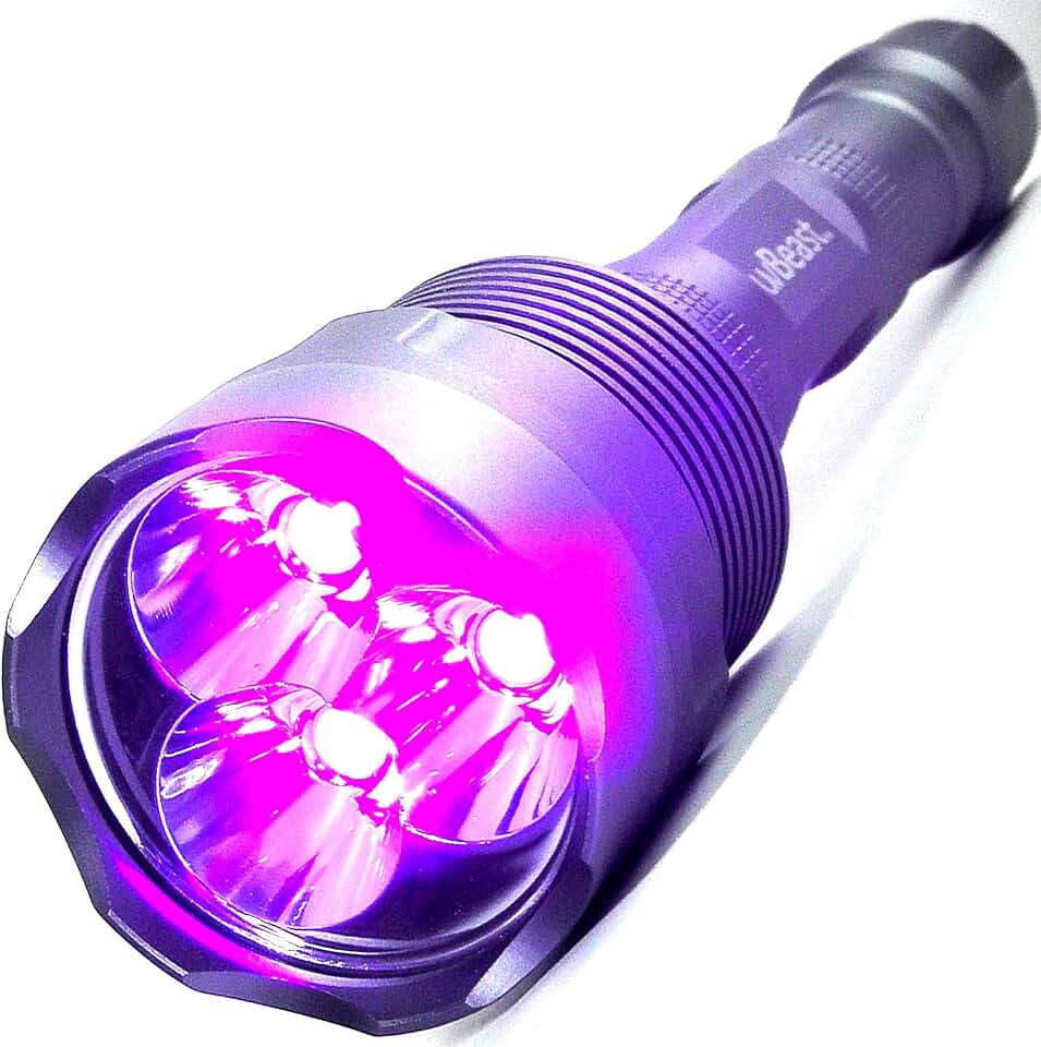 uvBeast V3 385-395nm Black Light UV Flashlight | High Power Upgraded Triple Broad Band LEDs, For Professional/Commercial Use, USA Stock, Engineered by uvBeast