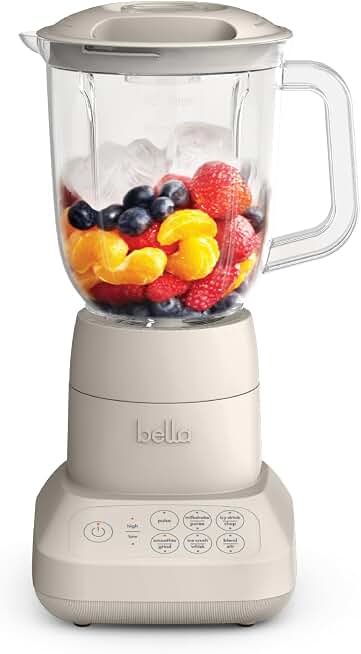 bella Fits-anywhere™ Flip &amp; Store Blender, 48 oz, 520W, 10-speed, in Oatmilk