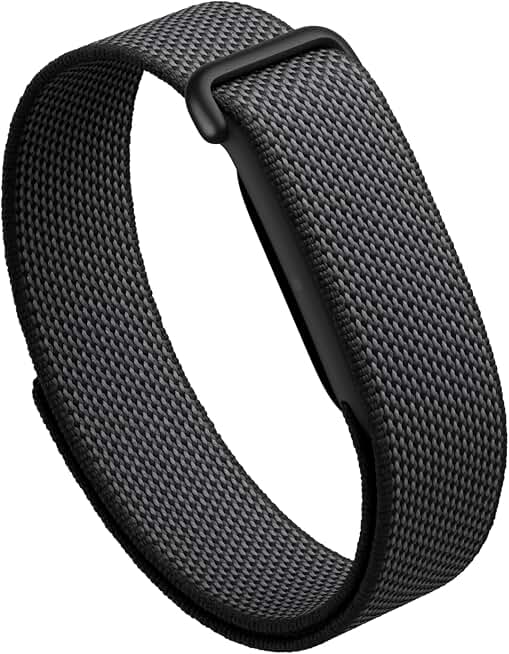 Fitbit Google Air - Screenless Activity Tracker - Obsidian | Fitness, heart rate, &amp; sleep tracking, personalized AI-powered coaching, up to 7 days’ battery life, works with iOS &amp; Android