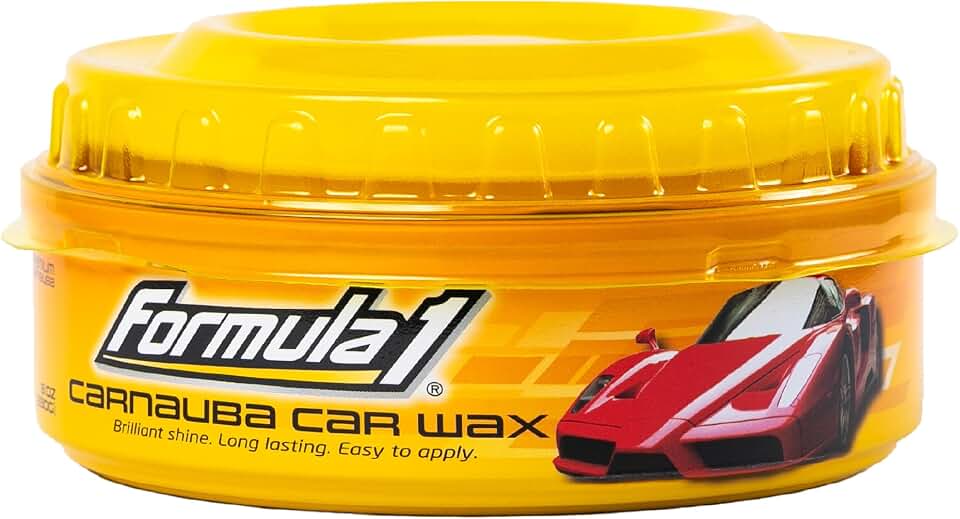 Formula 1 Carnauba Car Wax Paste, High Gloss Shine &amp; Water Beading, 8oz | Removes Haze &amp; Paint Swirls, Easy to Use, Leaves Durable UV Paint Protection, Clear Coat Safe, Applicator Included