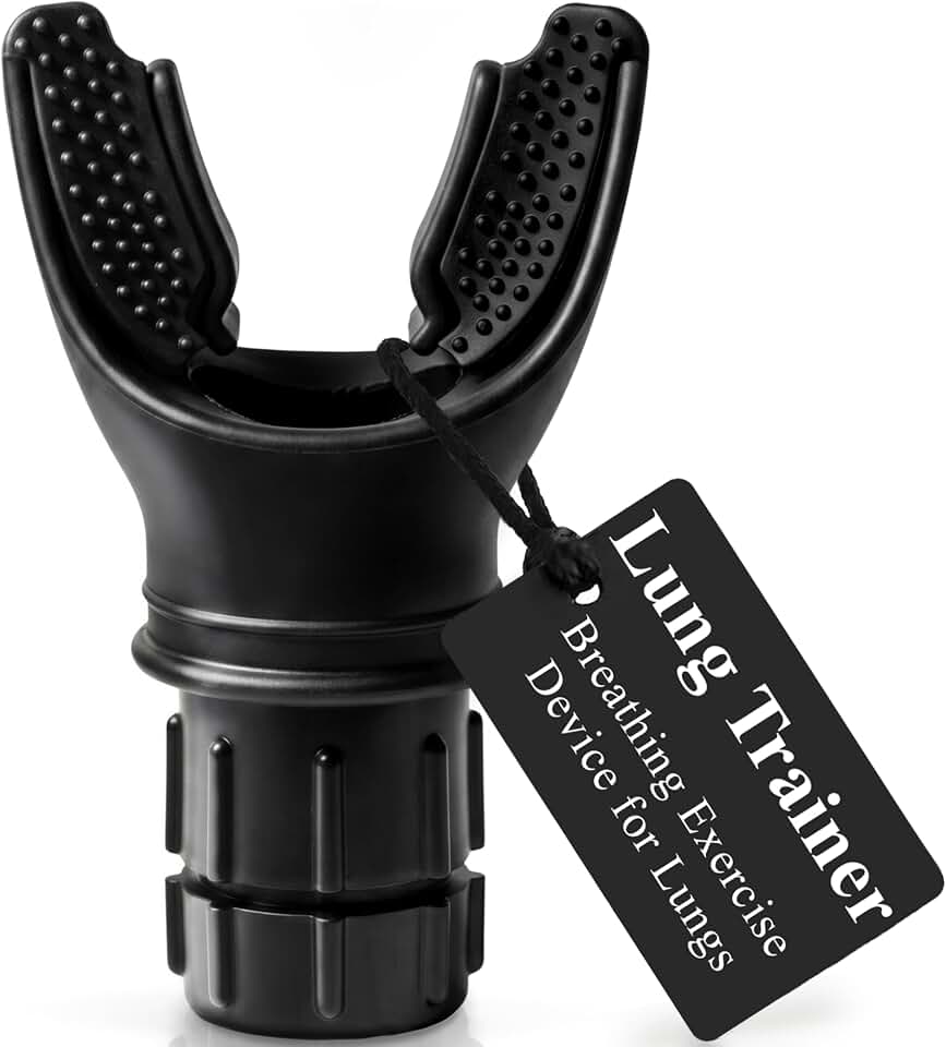 EXPAND-A-LUNG | Breathing Exercise Fitness Trainer | Inspiratory Muscle Strength Tool | Breathe Easier with Stronger Lungs | Dual-Way Inhale-Exhale Adjustable Resistance Settings