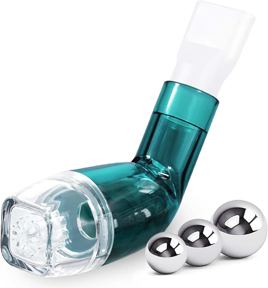 Flutter Valve Breathing Exercise Device for Lungs, Mucus Removal Device, Adjustable Resistance Breathing Trainer, Portable Lung Exerciser for Mucus Clearance
