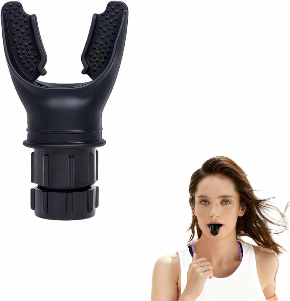 Adjustable Resistance Portable Lung Breathing Trainer | Premium Food-Grade Silicone Breath Exercise Device for Athletes, Runners &amp; Home Fitness | Improve Respiratory Endurance &amp; Core Strength