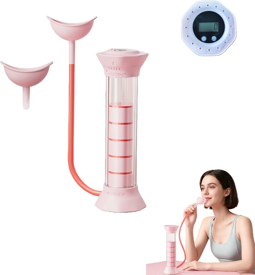 Digital Breathing Dumbbells Raining Device with Adjustable air holes(Pink) | Load Bearing Breathing Training Device Abdominal Breathing Capacity,Slimming Belly, Breathing Resistance Training Dumbbells