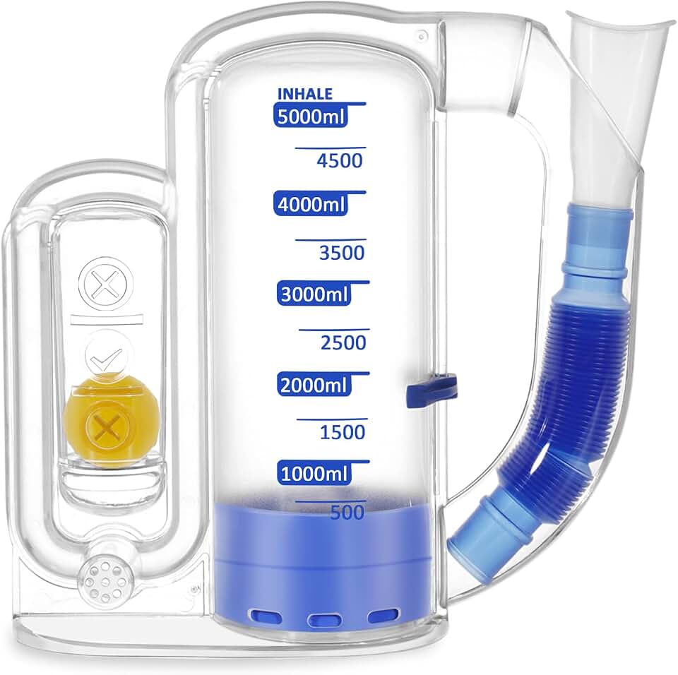 Breathing Exercise Device for Lungs, Exerciser, Non-Measuring - Breathing Trainer, One‑Ball Design for Gentle Breathing Training &amp; Recovery Support, Easy to Clean