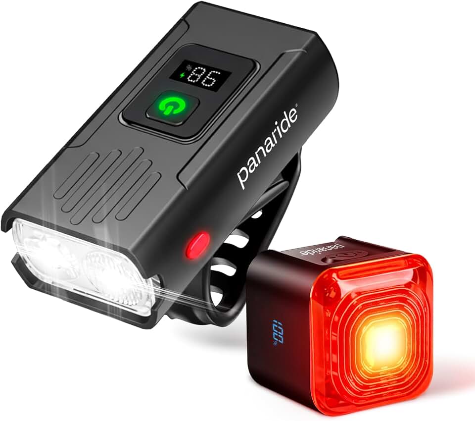 Smart Bike Lights Front and Back, R15 Kit, USB C Rechargeable with Auto Brake Sensing, 500 Lumen Waterproof Bicycle Headlight &amp; Tail Light Set for Night Riding, Long Battery Life for Cycling Safety