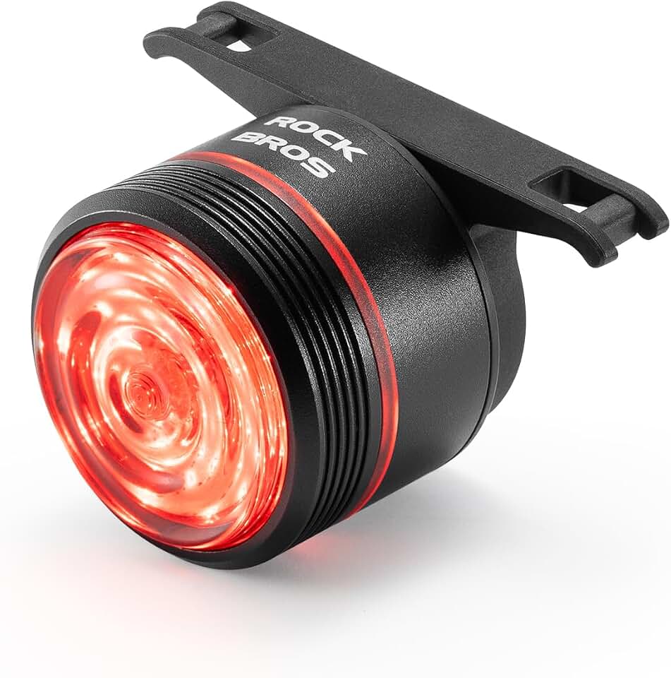ROCKBROS Smart Bike Tail Light Rear Bike Brake Light Bicycle Back Taillight | Bicycle Brake Sensing Light for e bike Road MTB, Bright Cycling Safety Red Flashlight, USB Rechargeable, Waterproof, 6 Modes