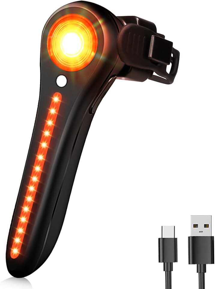 DARKBEAM Bike Tail Light Smart- with Brake/Light Sensor, USB-C Rechargeable | IP64 Waterproof, 5 Light Modes Bicycle Taillight for Night Riding, Super Bright Rear Bike Light for Road Mountain, Cycling
