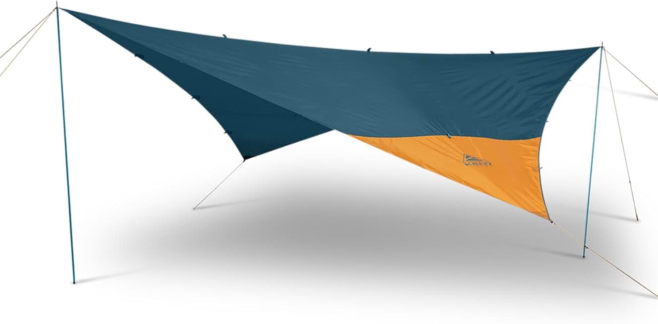 Kelty Noah’s Tarp Sun Shelter and Multi-Use Awning Rainfly, Portable Canopy UV Protection, Waterproof + Durable, 3 Sizes for Customized Pitch (12ft)