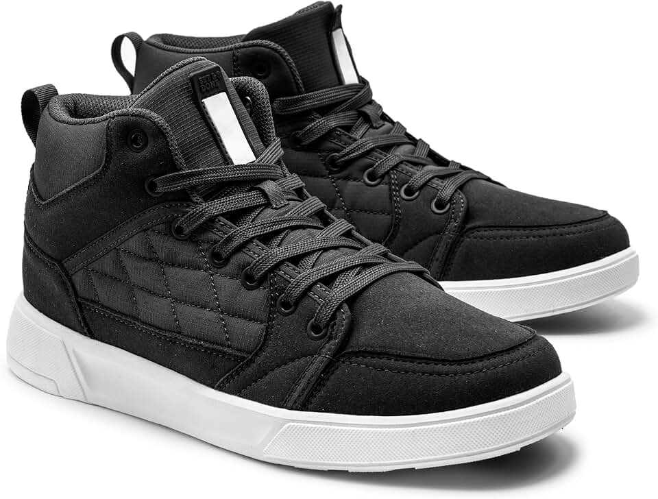 Mens Shoes High Top Dress Sneakers for Men Travel Light Everyday Style, Lightweight Casual Streetwear Shoe for Workdays and Weekends