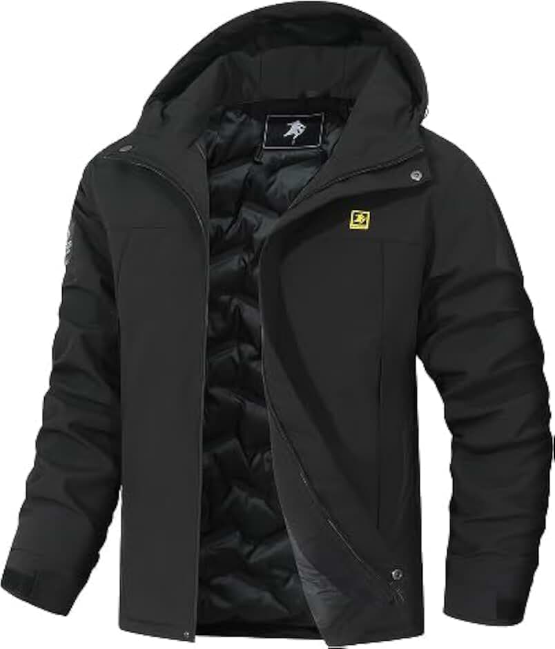 YYCABGTI Men's Warm Winter Coats Waterproof Ski Jacket Windproof Snow Jacket