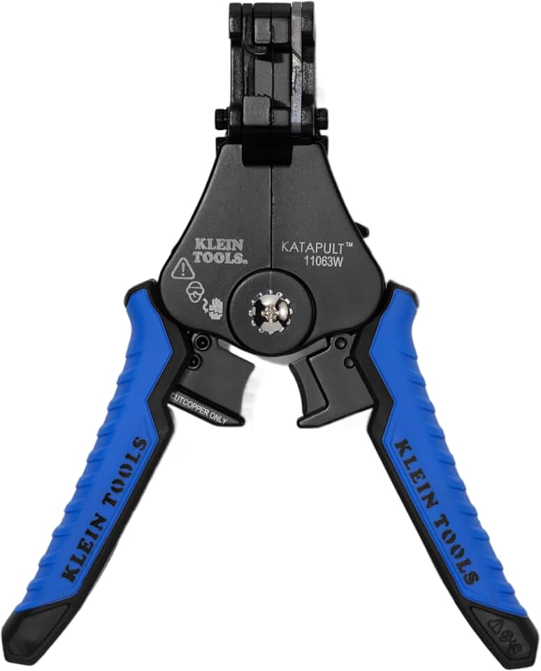 Klein Tools 11063W Wire Cutter/Stripper, Heavy Duty Automatic Tool for 8-20 AWG Solid and 10-22 AWG Stranded Electrical Wire