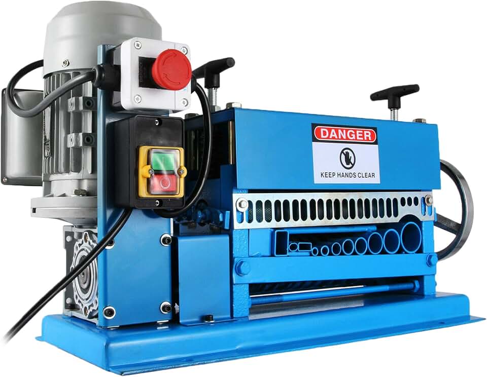 VEVOR Wire Stripping Machine 0.06-1.5 inch, 11 Channels 10 Blades | Automatic Wire Stripping Tool, Manual Hand Cranked, Industrial, For Recycling Copper