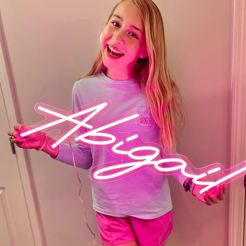 Custom Neon Signs for Wall Decor Personalized Name Néon Led Light Signs | Customizable Aesthetic Room Bedroom Decoration Wedding Birthday Gifts for Teen Girl Make Your Own Kit