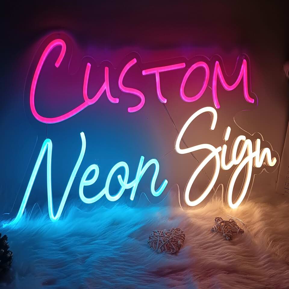Custom Neon Sign, Neon Sign Customizable for Birthday Wedding Party Gift,Bar Personalized Neon Sign for Wall Decor Length 10inch to 60inch