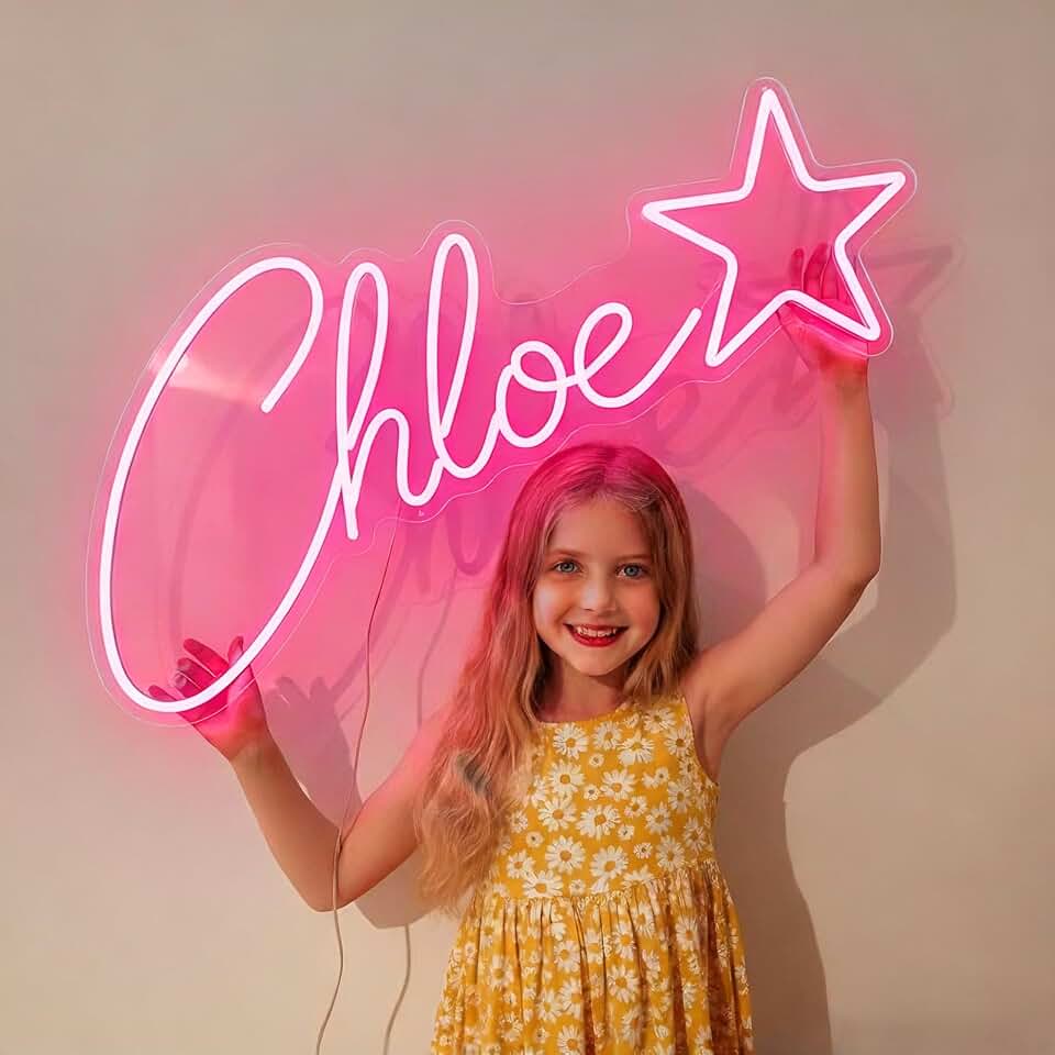 Custom Neon Sign Customizable LED Neon Light for Wall Decor, Large Personalized Sign for Bedoom Birthday Party Girl Boy Gift Name Logo Light up Sign Bar Home Wedding Decoration