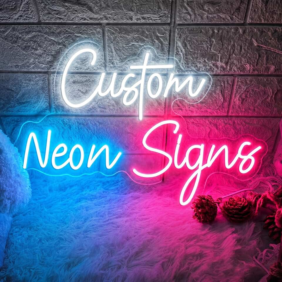 Custom Neon Sign Personalized LED Name Light, Customizable Name Wall Decor for Girls, Kids, Bedroom, Nursery, Wedding, Business Logo, Bar, Home Decor, Personalized Gift