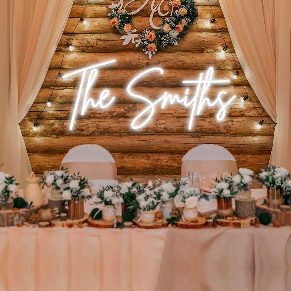 OPBYWE Custom Neon Signs,Personalized Large LED Light Signs for Wall Decor | Customizable Name Logo for Wedding, Business, Bar Shop,Bedroom &amp; Birthday Party,Birthday Gift Name Neon Lights,Ready to Hang