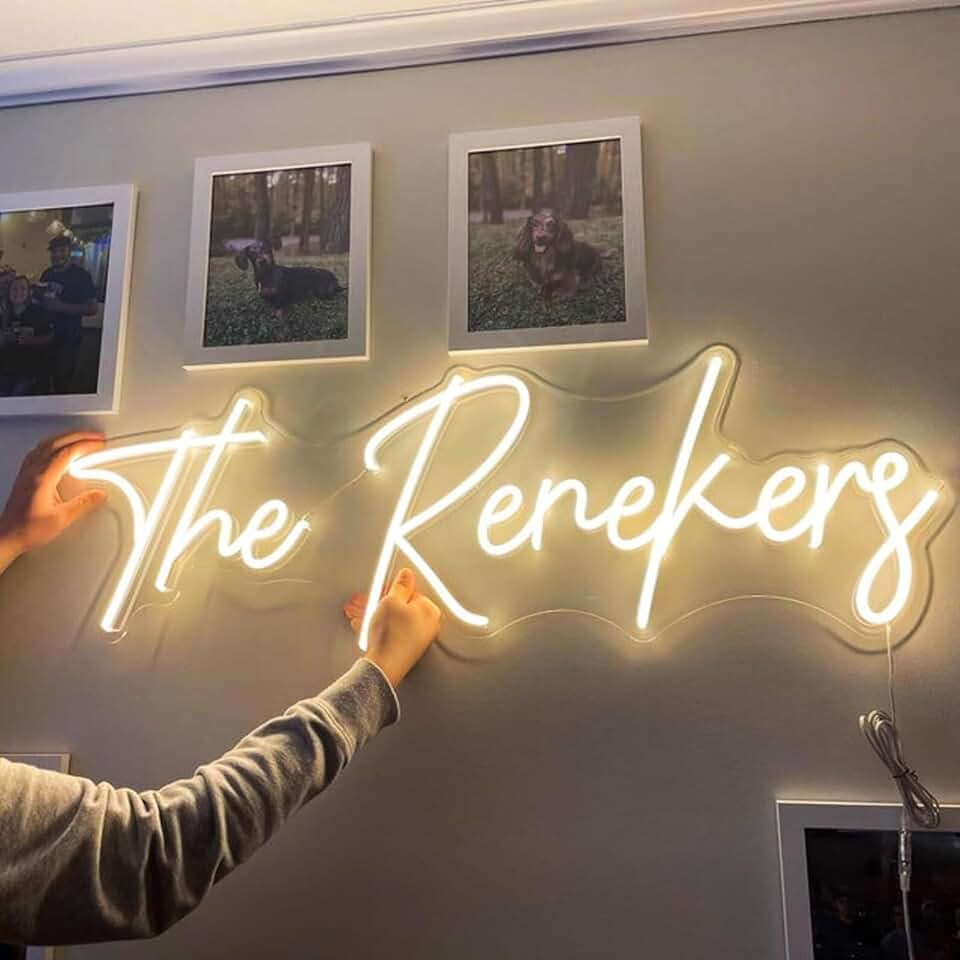 Custom Neon Signs, Personalized LED Neon Light for Wall Decor Name Light up Signs Customizable for Bedroom Wedding Birthday Party Logo Business Signs
