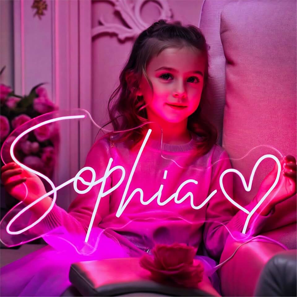 SELICOR Personalized Neon Signs Led Neon Signs Light for Bedroom Wedding Birthday Party Home Décor Custom Neon Sign Bar Store Logo Neon Sign (Optional 10" to 60")