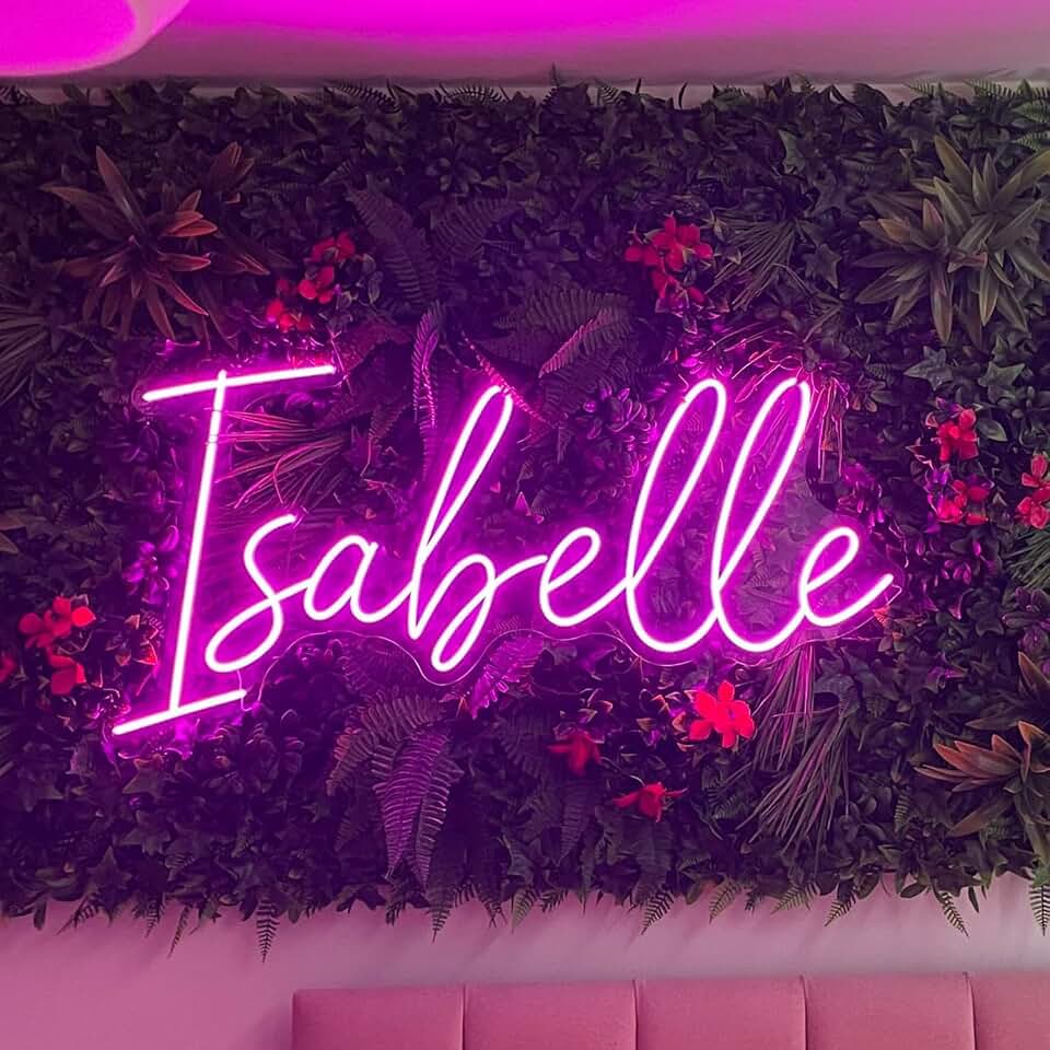 Custom Neon Sign, LC Sign LED Name Light for Gifts &amp; Room Decor | Custom Names, Fonts, Size and Colors, 5–8 Days Turnaround, Dimmable, Battery Box, for Nursery Wall Decor, Birthday Party