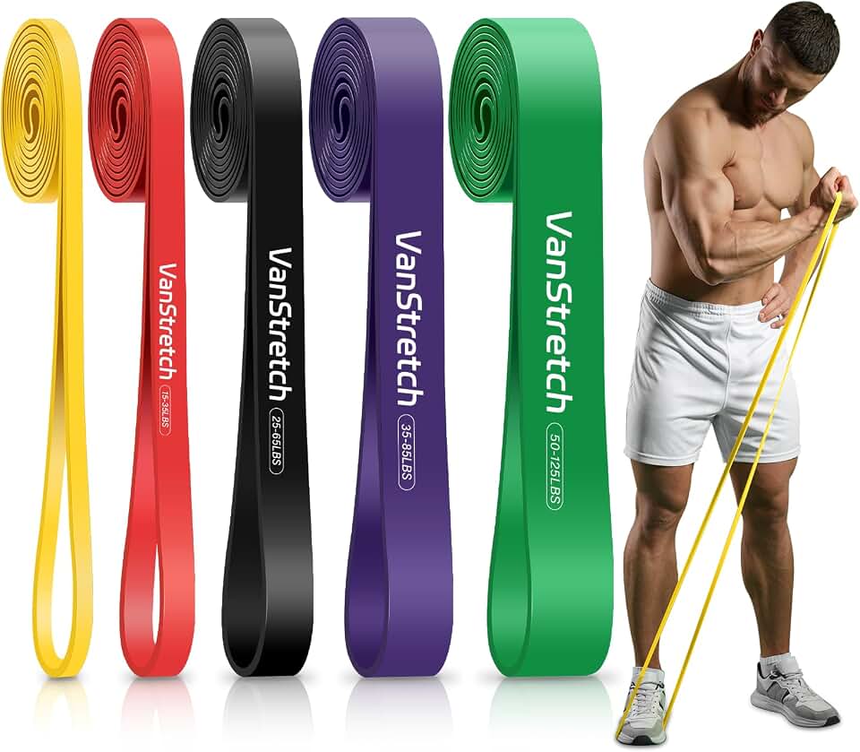Resistance Bands for Working Out,5-Level Elastic Exercise Bands | Pull Up Assistance Bands Set for Men &amp; Women, Stretch Bands for Exercise,Home Workouts,Fitness,Training &amp; Physical Therapy