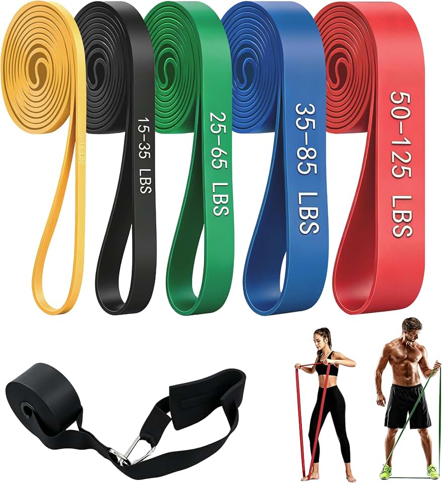Resistance Bands with Door Anchor, Pull Up Assistance Bands for Working Out