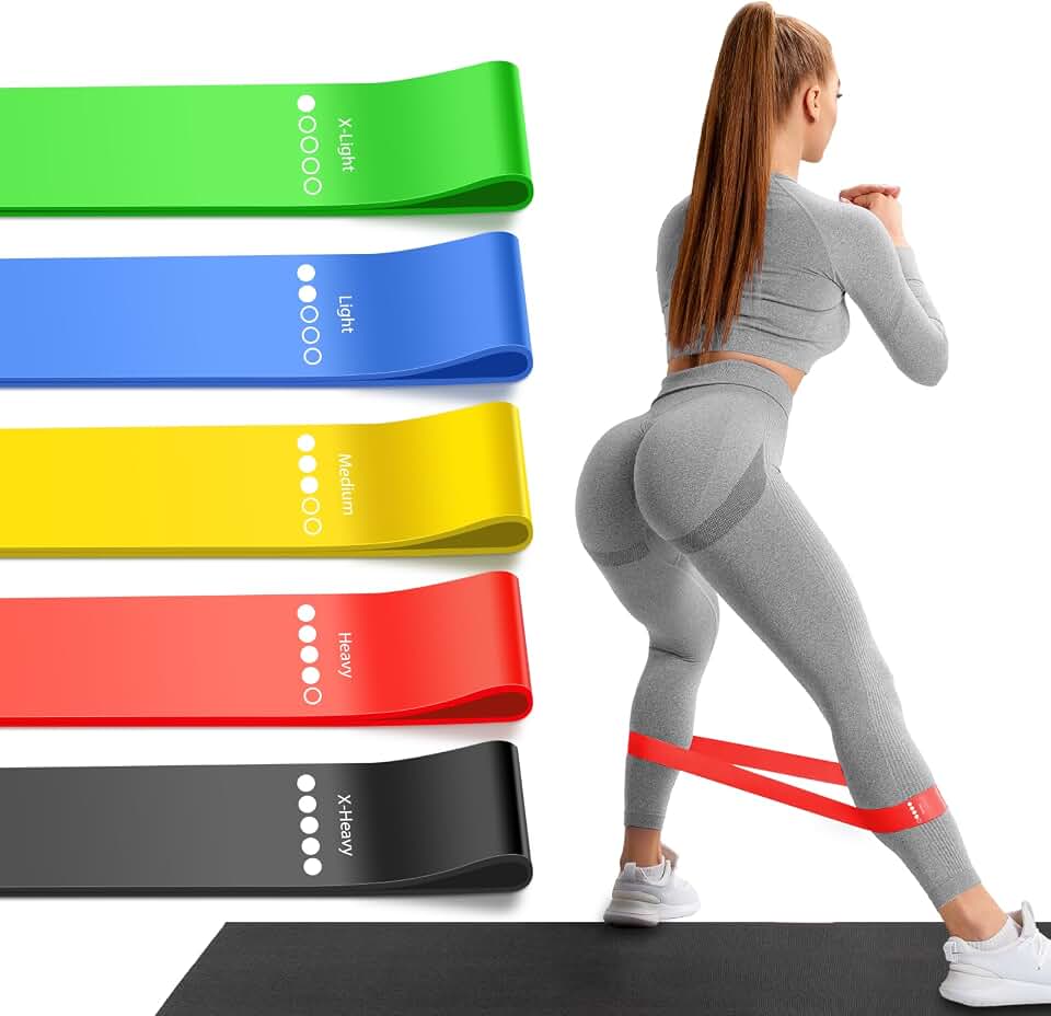 Resistance Bands for Working Out, 5 Levels Exercise Bands Set | Stretch Bands for Exercise for Women&amp;Men, Workout Bands for Fitness, Yoga, Pilates, Physical Therapy
