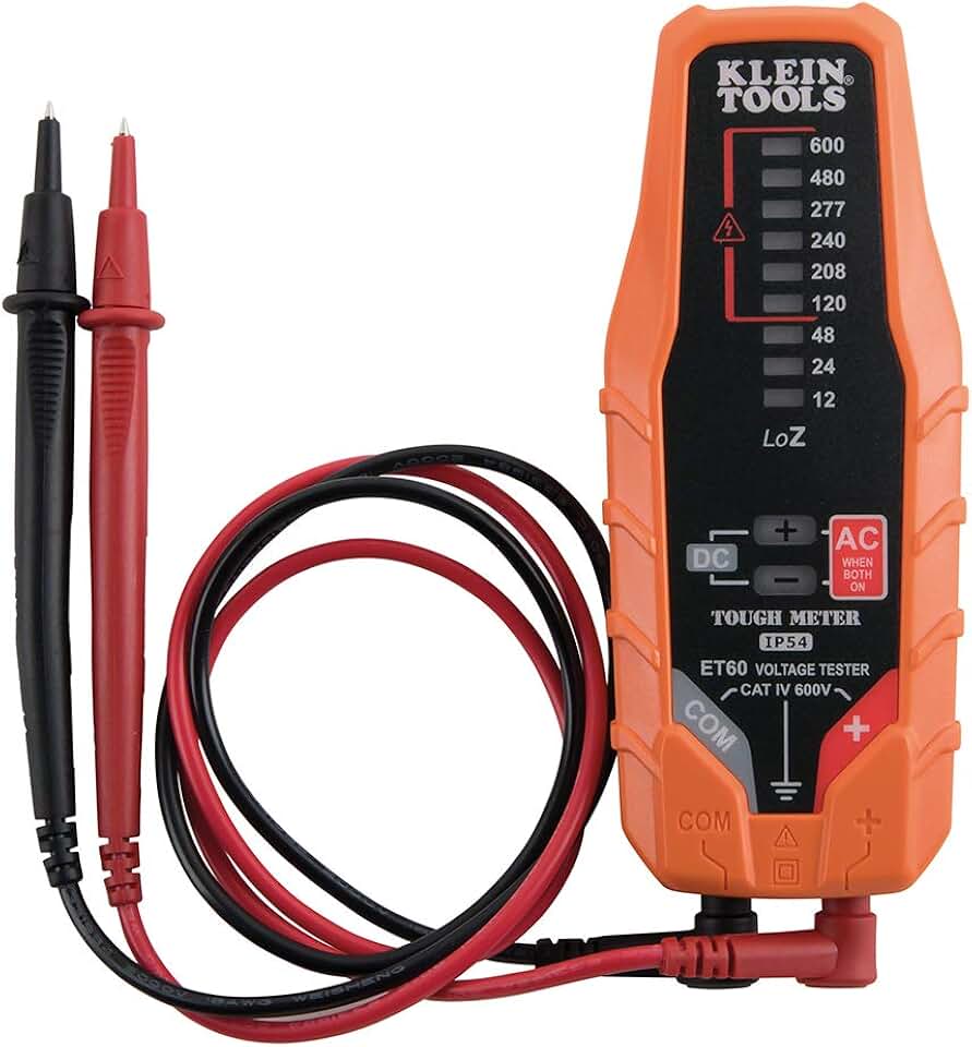Klein Tools ET60 Voltage Tester, Tests AC / DC and Low Voltage, No Batteries Needed