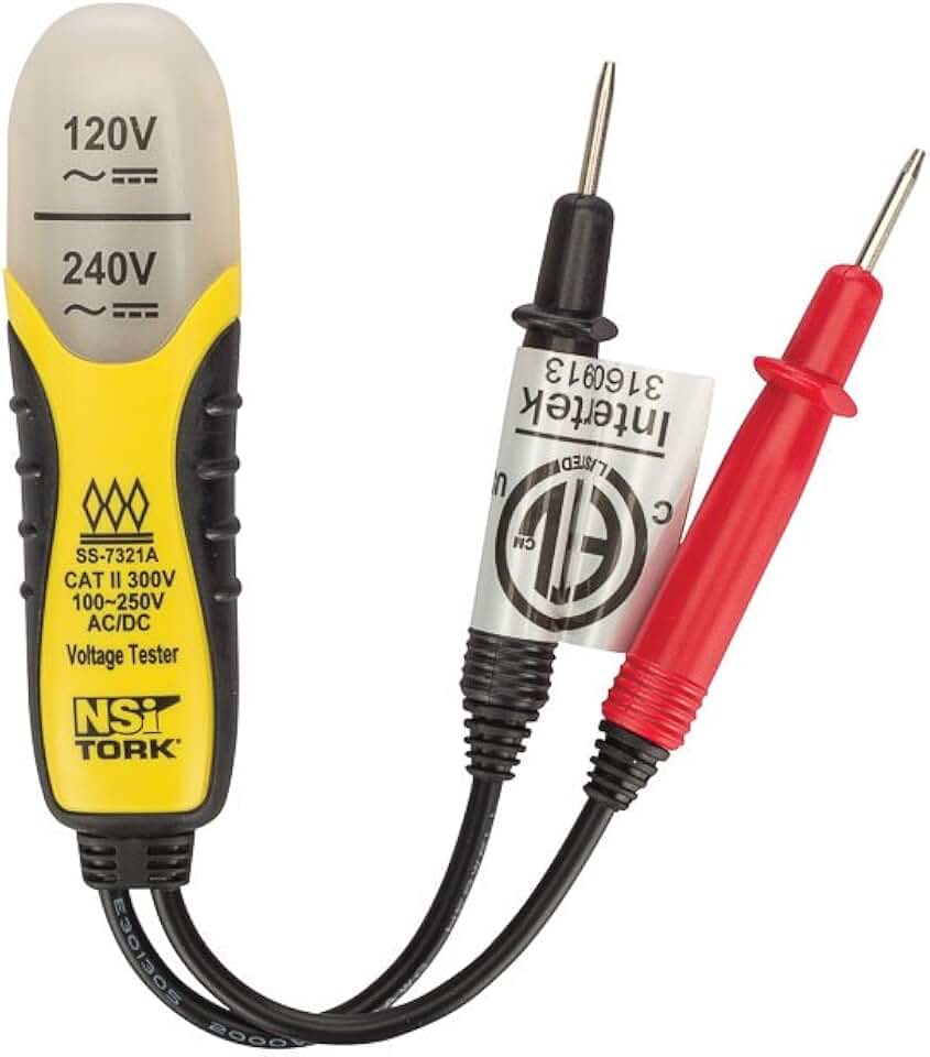 NSi Industries TES-2 Voltage Tester, 120 or 240 VAC, Neon