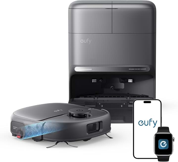 eufy C28 Robot Vacuum Cleaner and Mop Combo, 15,000 Pa, HydroJet Roller Mop | Zero-Tangle for Pet Hair, Auto Mop Washing&amp;Drying, Self-Emptying&amp;Refilling, Upgraded from X10 Pro, 2026 New ECOLOGO