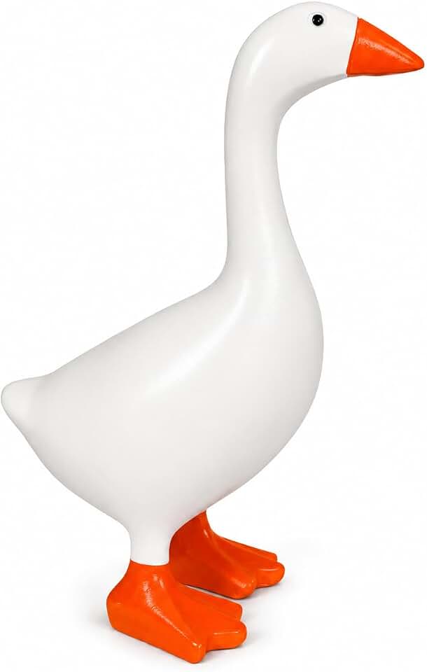 Desk Goose 7 inch Resin Figurine, Office Desk Accessories for Work, Funny Desk Decor, Cute Work Desk Decoration, Coworker Gift for Women, Home Office Decor