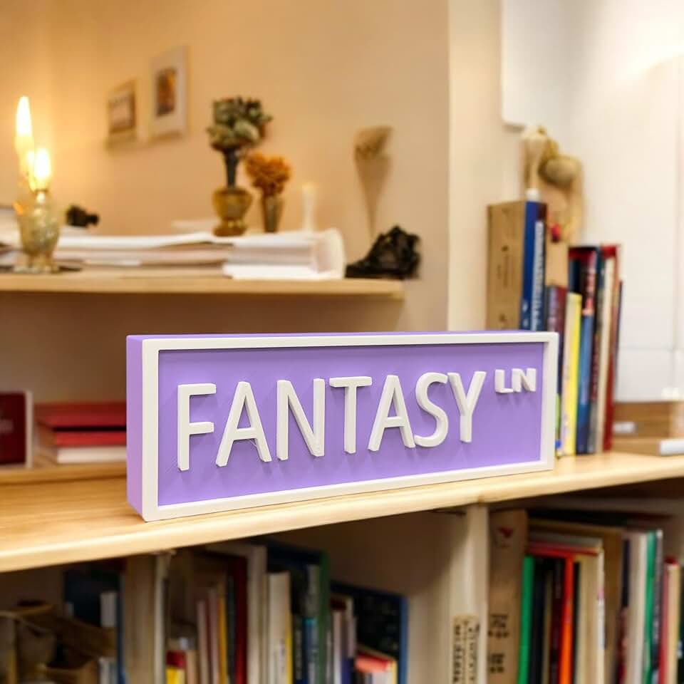 Book Genre Street Bookend - Unique Matte-Finish (Fantasy LN)