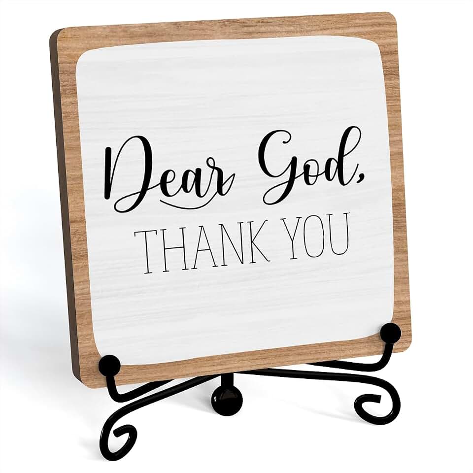 Home Decor, Farmhouse Shelf Table Decor, Christian Office Home Décor Accents For Living Room Mantle Coffee Bar Bookshelf Kitchen Entryway (B20)