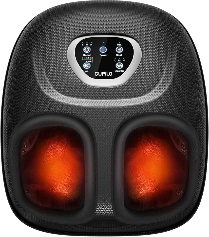 CuPiLo Foot Massager 2026 Upgraded FSA Eligible, Birthday Gifts for Women | HSA Store 5 Levels Compression &amp; Vibration Massage for Plantar Fasciitis Relief, NTC Heat &amp; Deep Kneading for Tired Foot