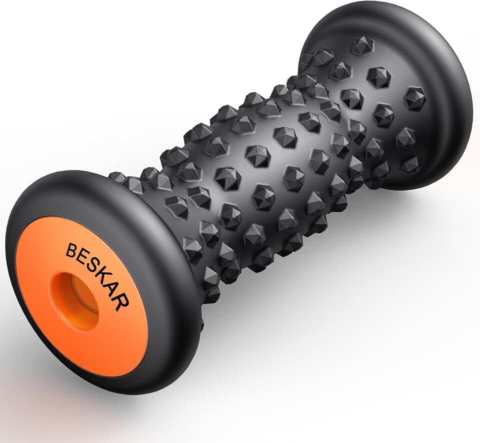 BESKAR Foot Massager Roller for Plantar Fasciitis Relief | Portable Foot Roller to Deep Tissue Muscle Massage, Foot Arch and Heel Pain, Foot Trigger Point Therapy, Reflexology Tool
