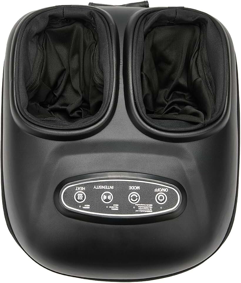 LINGTENG Foot Massager, Heated Foot Massager (Agate Black) | Deep Kneading-Detachable Washable-Home Office Underdesk-Men Women Parent Senior-Birthday Anniversary Christmas Valentine Gift