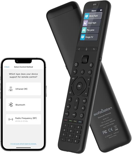SofaBaton U3 Universal Remote Control, All-in-One Smart Universal Remote with APP for TV/Soundbar/DVD/Blu-ray and More, Global Macro &amp; Active Multi-Link Bluetooth &amp; Air Mouse &amp; Google Voice Control