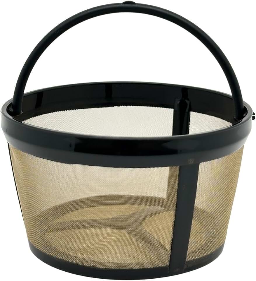 4-6 Cup Mini Reusable Coffee Filter for Mr. Coffee Black+Decker | 304 Stainless Mesh Filter Fits Mr. Coffee, Black+Decker, Mainstays Brewers, BPA Free, Replaces Paper Filters, 1 Pack