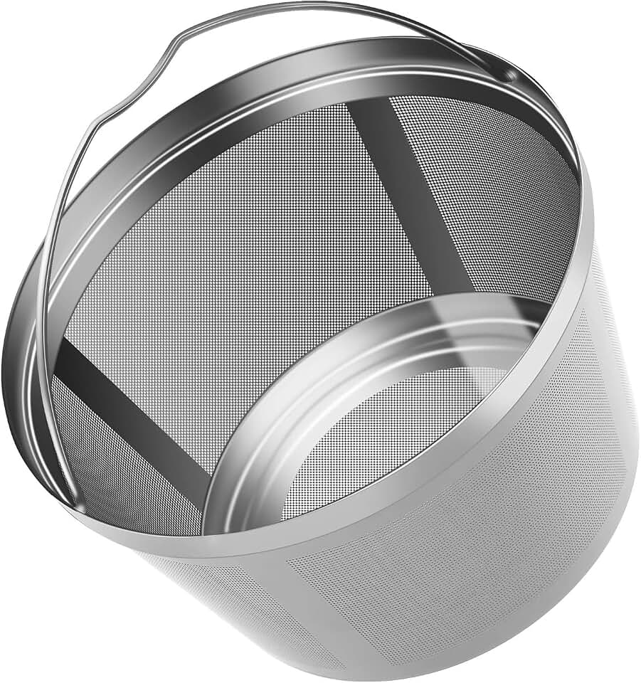 Reusable Coffee Filters 8-12 Cup Permanent Coffee Filters Basket Washable Compatible with Mr. Coffee Black &amp; Decker Coffee Maker Filter 6-12 Cup
